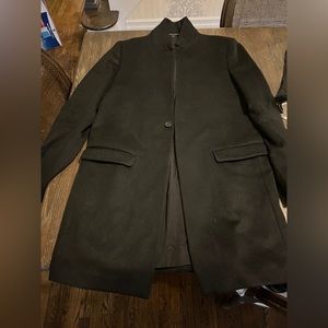 All Saints Renzo Wool Coat | Color: Black zero wear and tear size 44